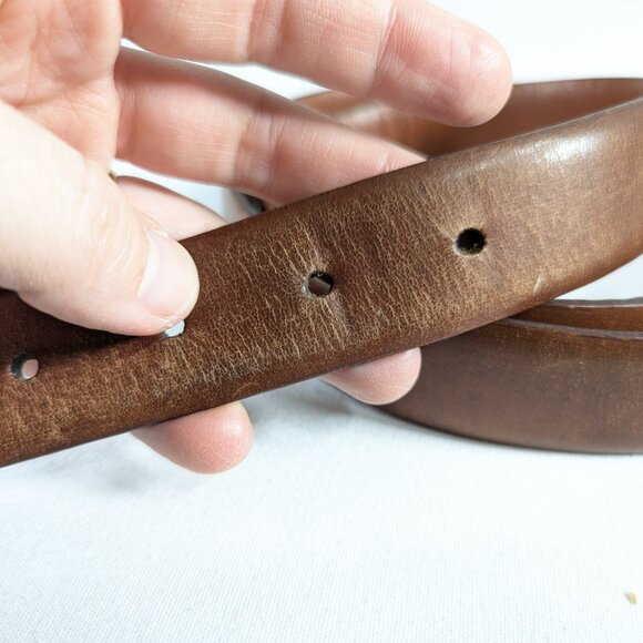 Cole Haan brown leather belt  solid brass buckle size 42 / 105 - Picture 9 of 10